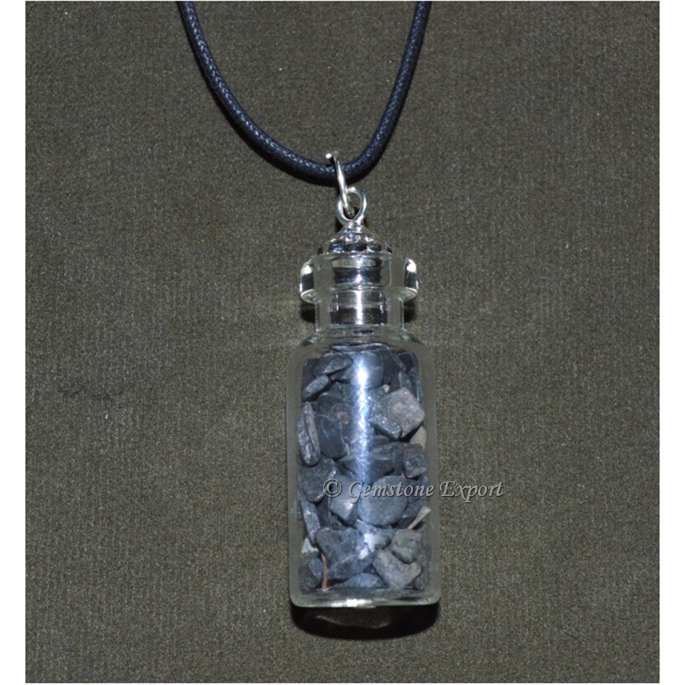 Black Tourmaline Bottle Pendants