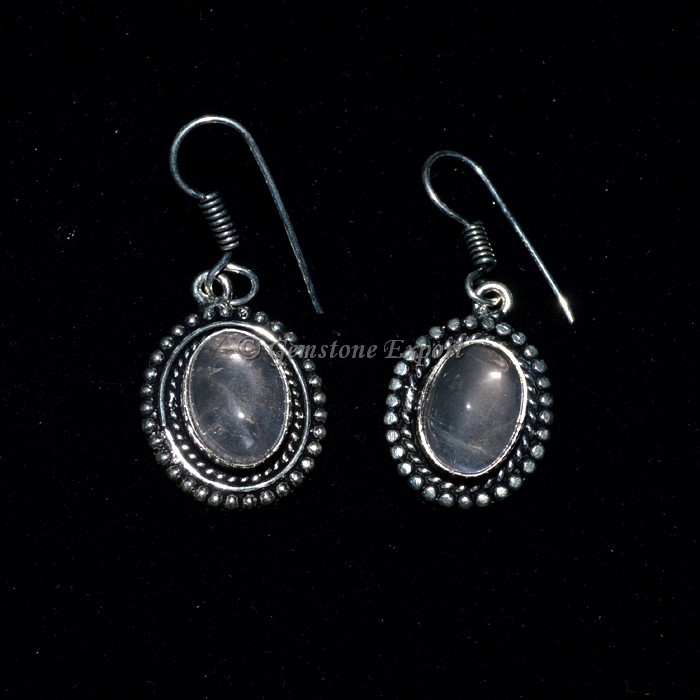 Crystal Quartz Oval Cab Earing