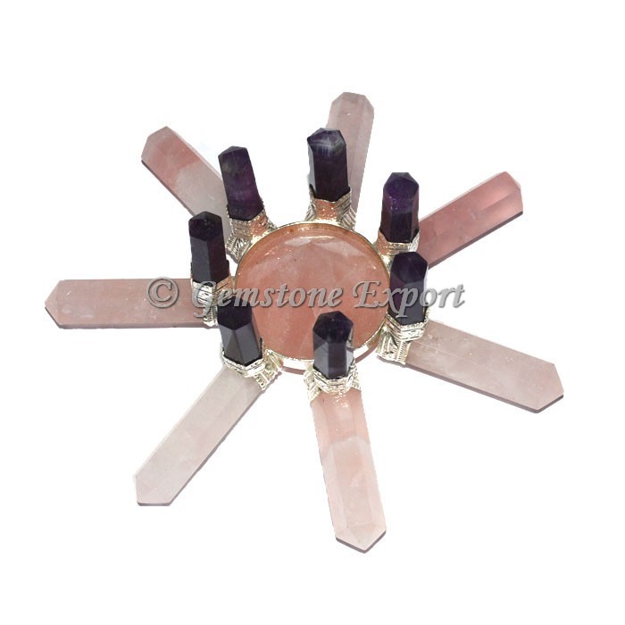 Rose and Amethyst 7 point Chakra Generator