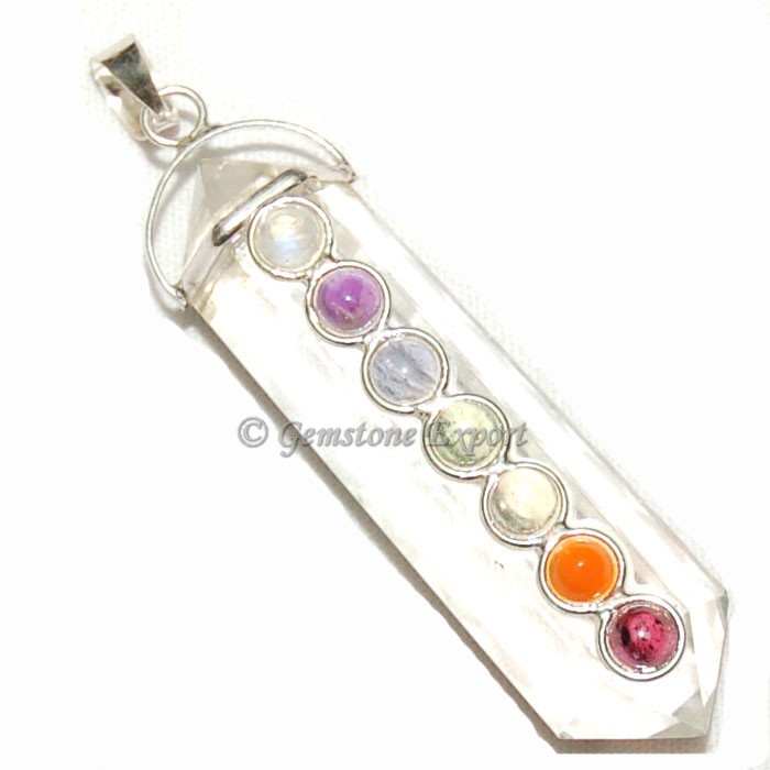 Crystal Quartz Double Terminate Chakra Pendants