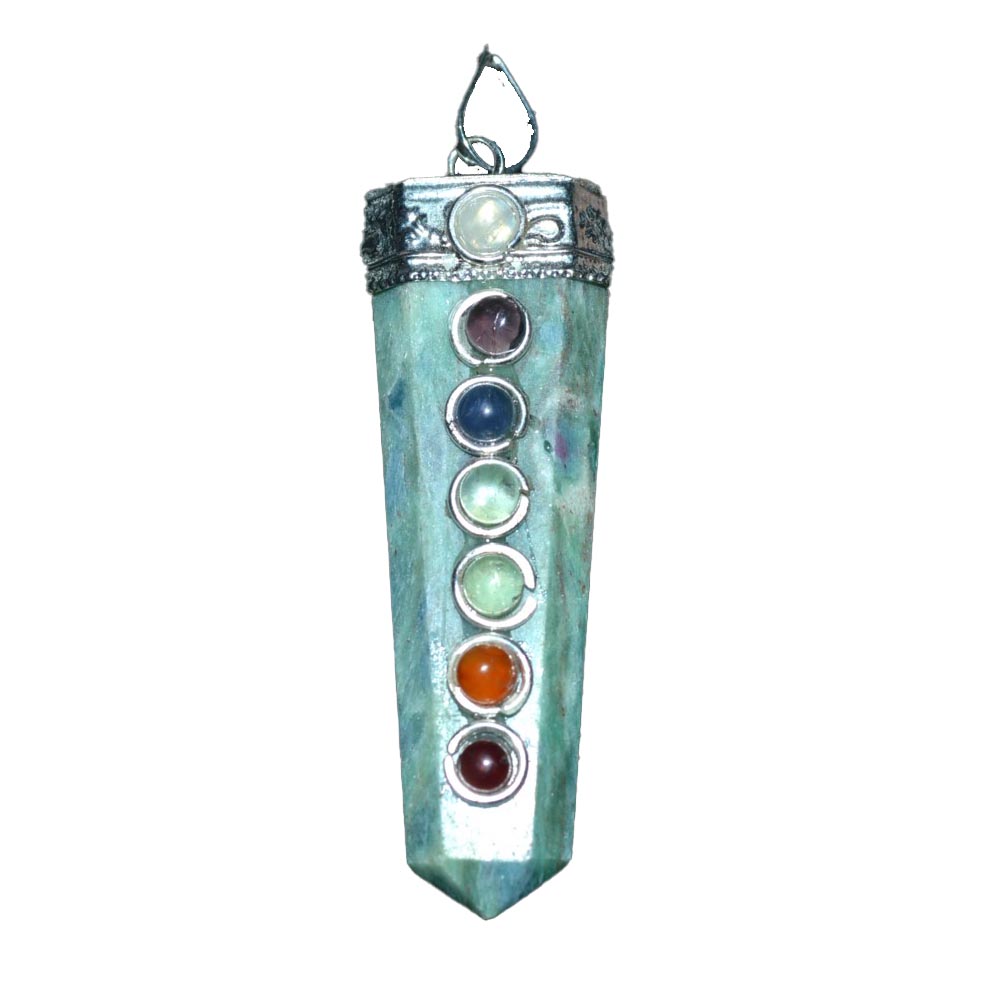 Ruby Zoisite Chakra Flat Pencil Pendants