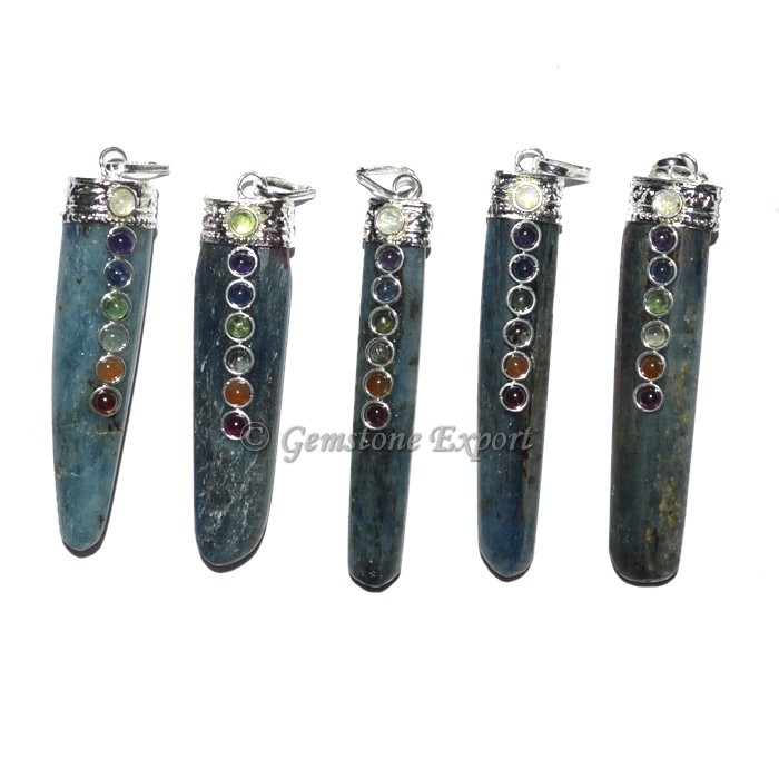 Kyanite Chakra Stick Pendants