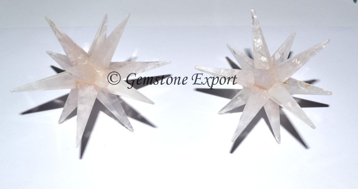 Rose Quartz 12 Point Big Star
