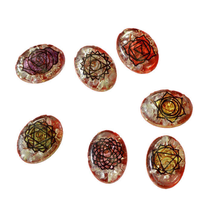 Printed Orgone Chakra Oval Set
