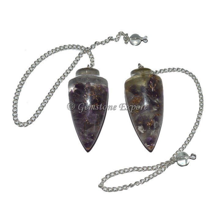 Amethyst Plane Orgonite Pendulum