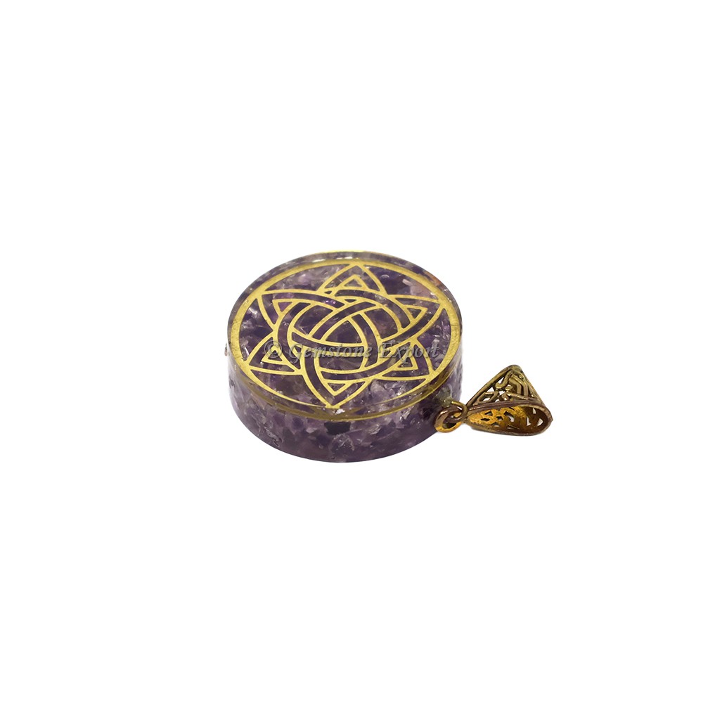 Amethyst with Celtic Knot Orgone Pendant
