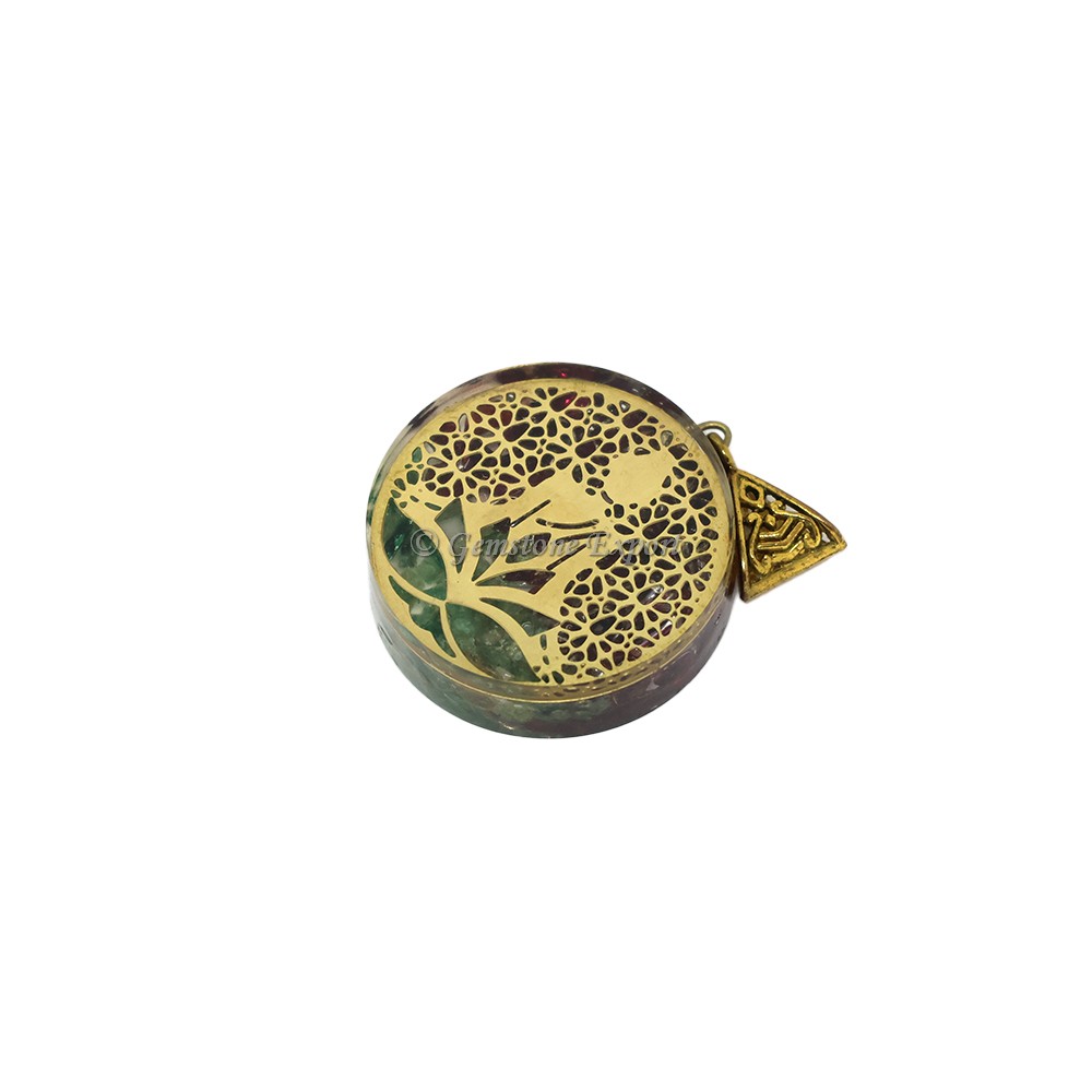 Garnet and Green Aventurine with Buddha Orgone Pendant