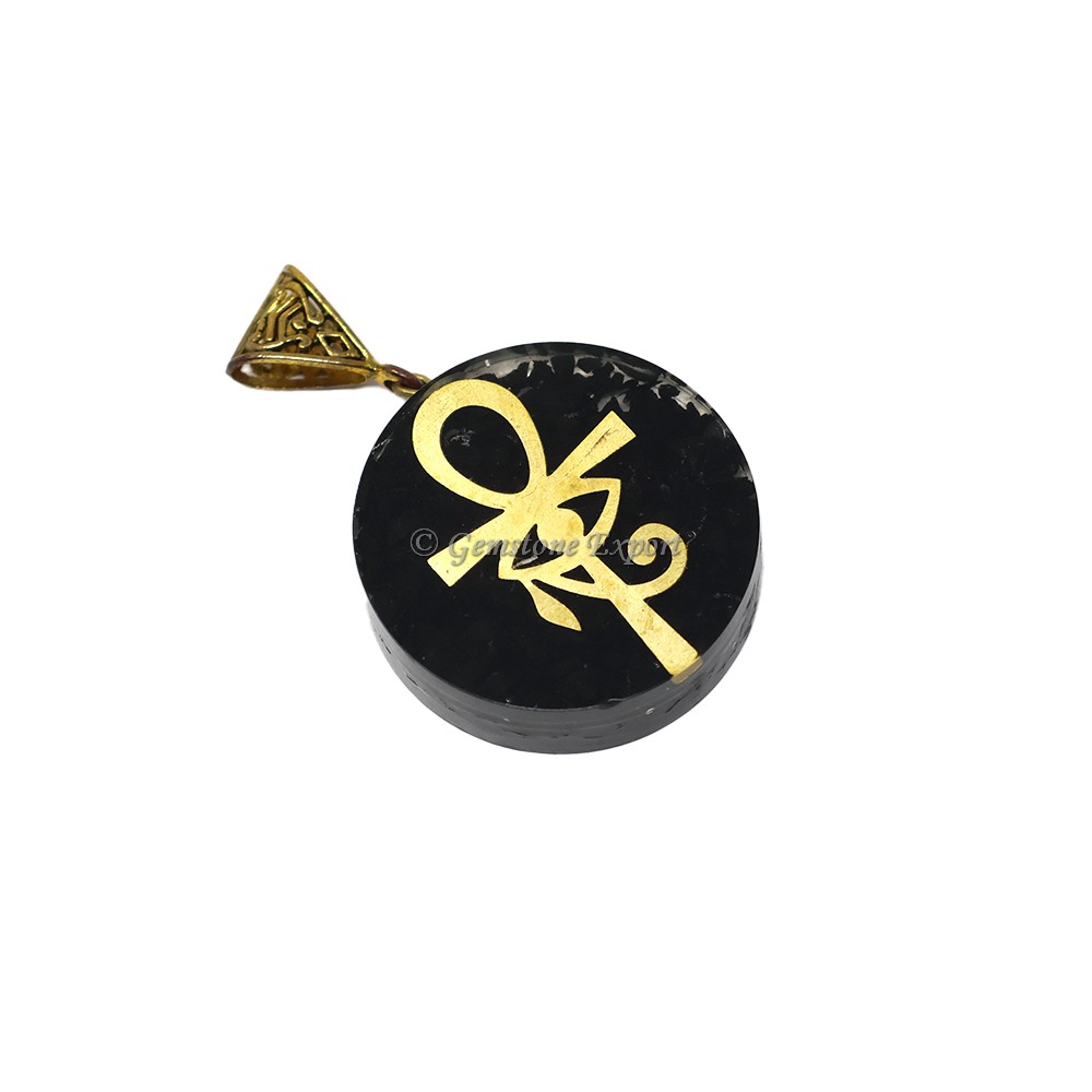 Black Tourmaline with Ankh Orgone Pendant