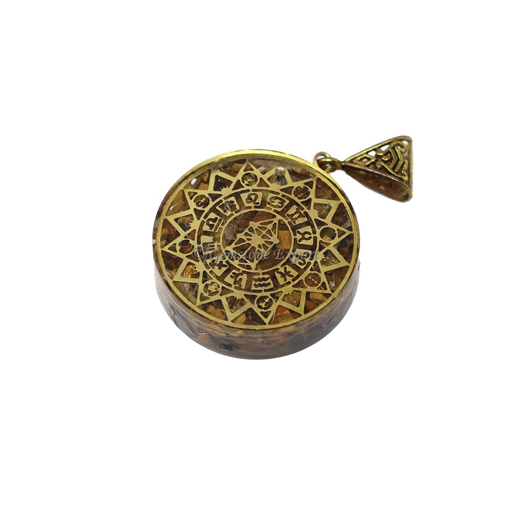 Tiger Eye Zodiac Orgone Pendant