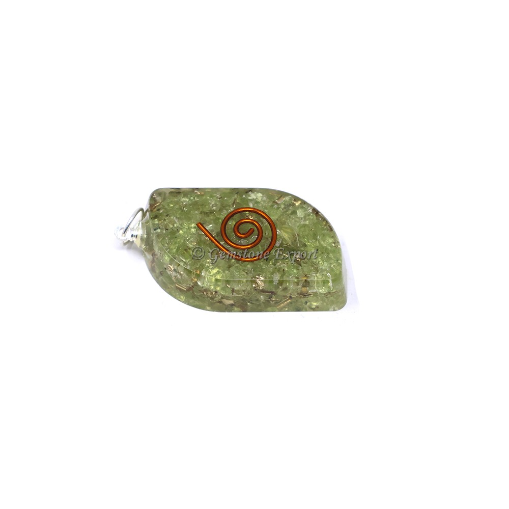 Green Aventurine with Copper Coil Orgone Pendant