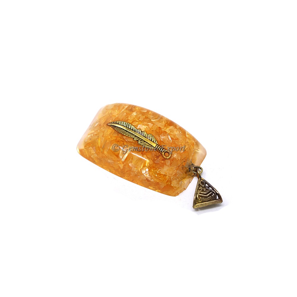 Citrine with Sword Orgone Pendant