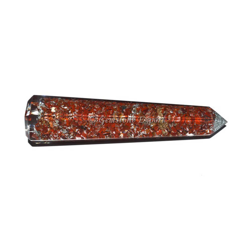Red Jasper Orgone Obelisk Healing Point
