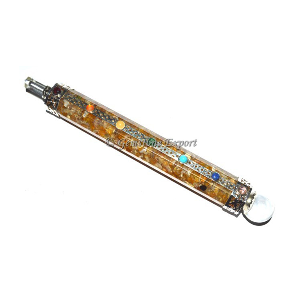 Golden Quartz Orgone Chakra Healing Wands