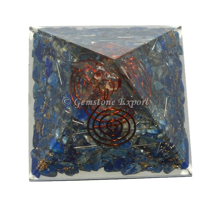 Lapis Lazuli Stone Orgonite Pyramid