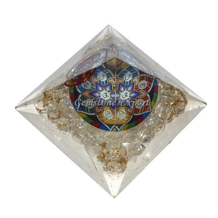 Crystal Quartz Orgonite Pyramid