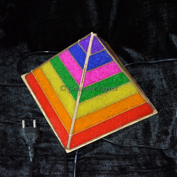 Orgone Small Chips Chakra Pyramids Lamp