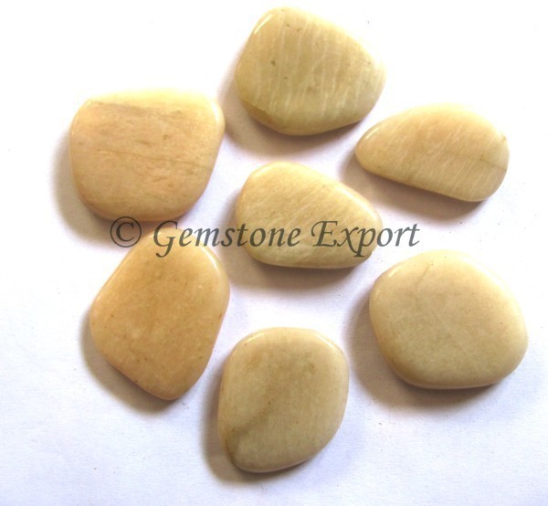 Cream Moon Stone Unshaped Plam Stone