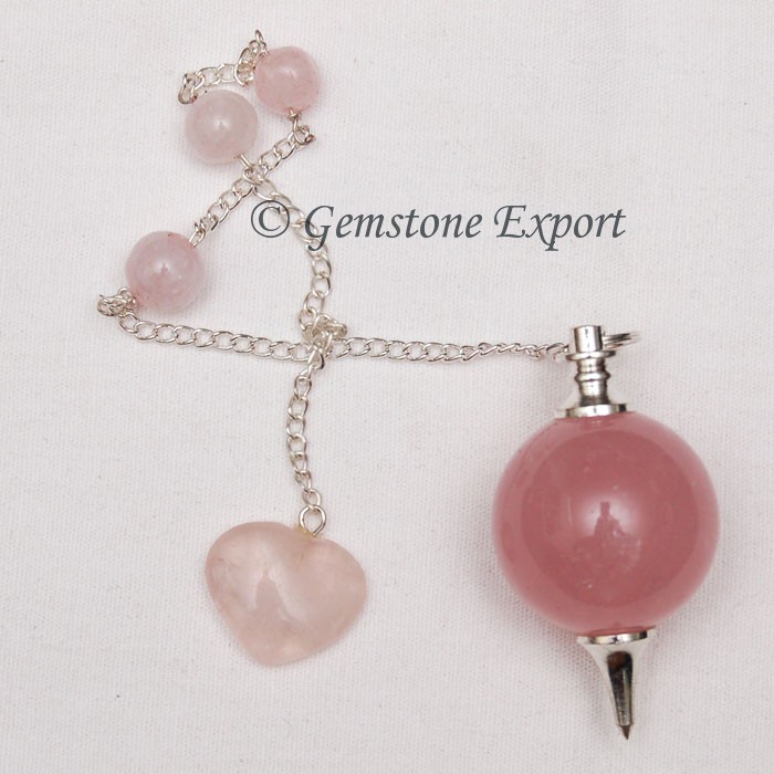 Rose Quartz Healing Ball Pendulums