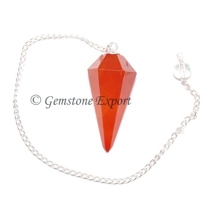 Carnelian 6 Faceted Pendulums