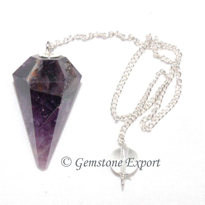 Amethyst 6 Faceted Pendulums