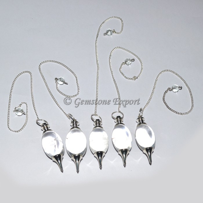 Crystal Quartz Shiva Lingam Pendulum