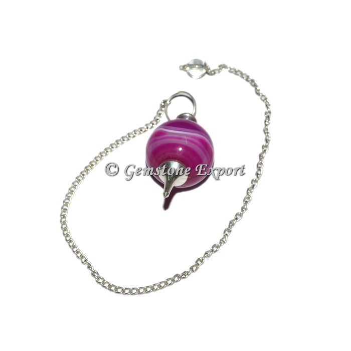 Pink Onyx Agate Ball Pendulums