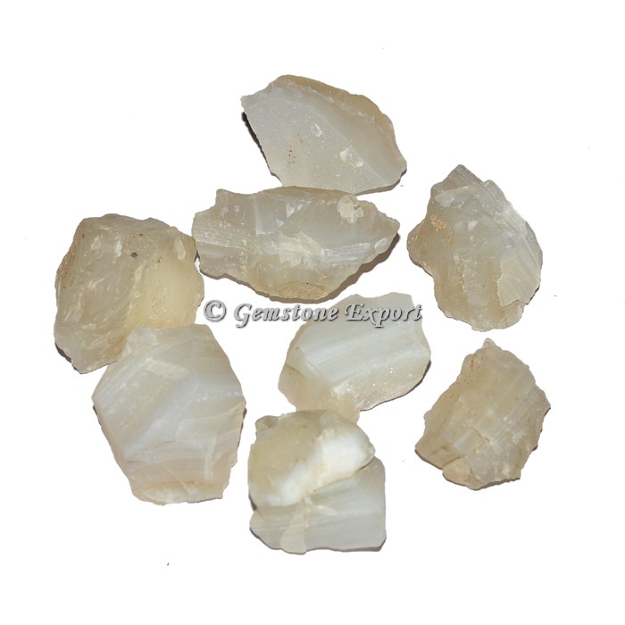 White Onyx Rough Chunk Tumbled
