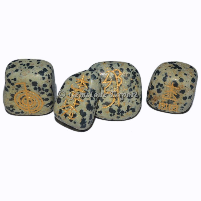 Dalmatian Jasper Usai Reiki Tumbled Set