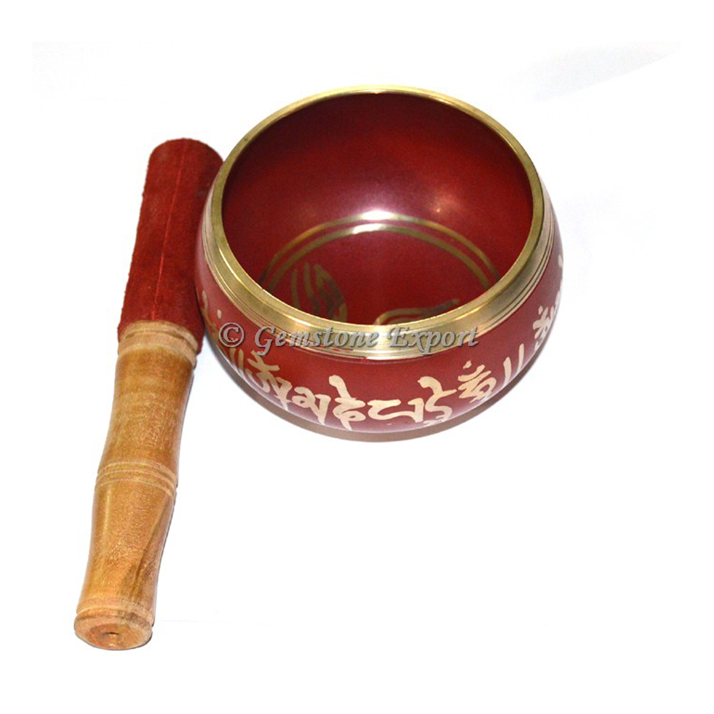 Red Color Singing Bowl 4 Inches