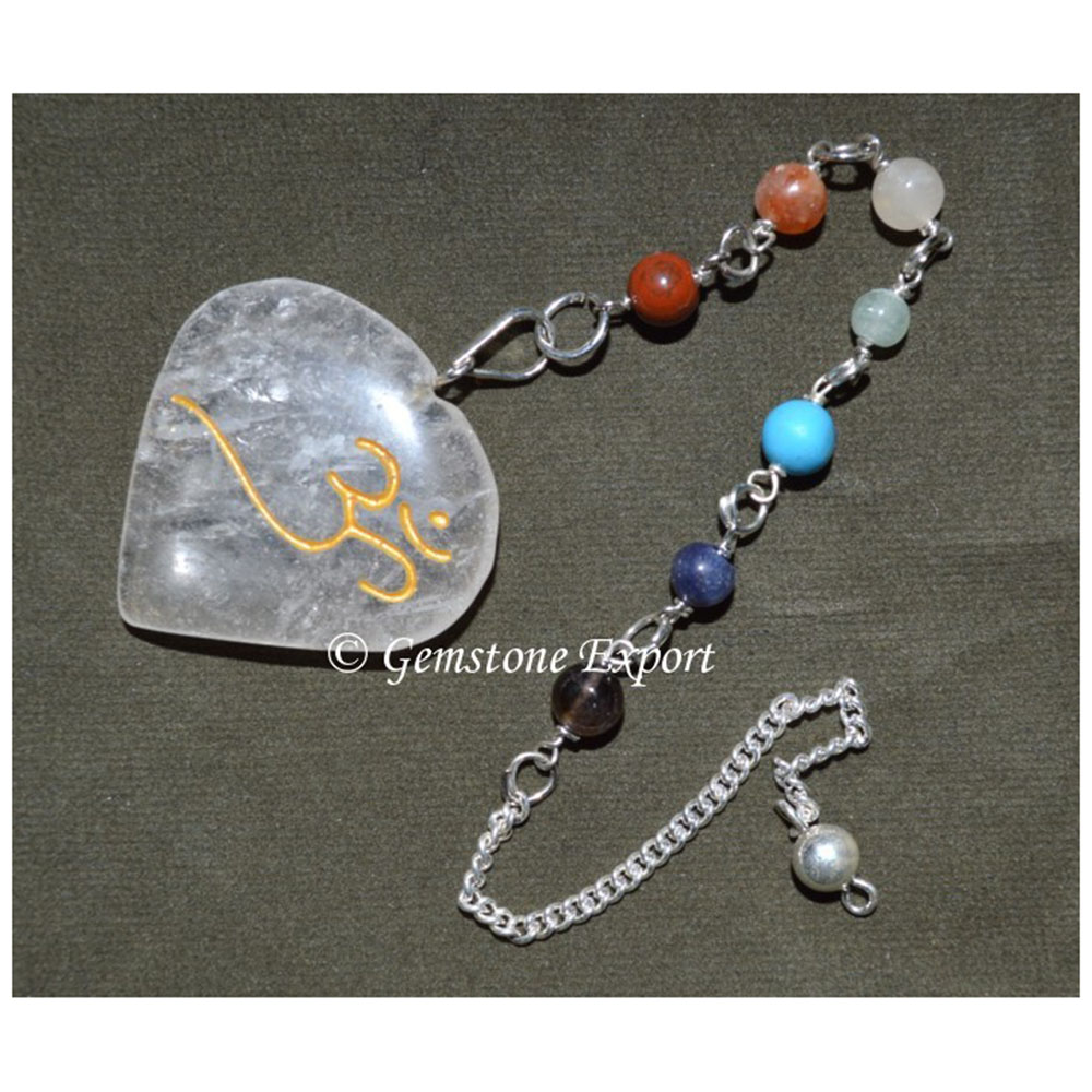 Crystals Quartz Om Sun Catcher Pendulums
